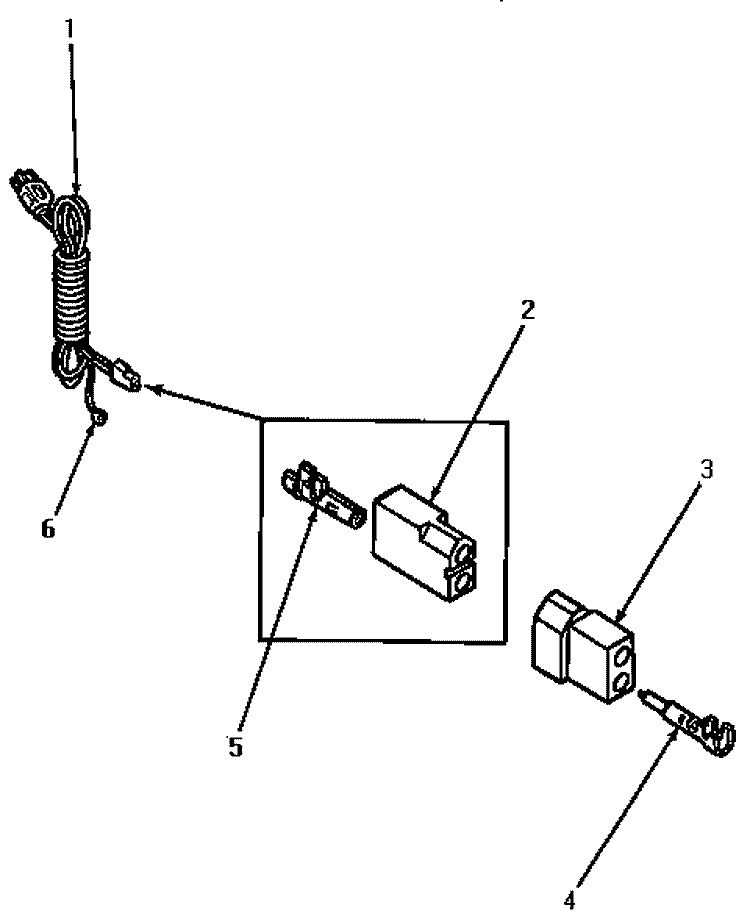 POWER CORD Diagram and Parts List for KG6539  Speed Queen Dryer