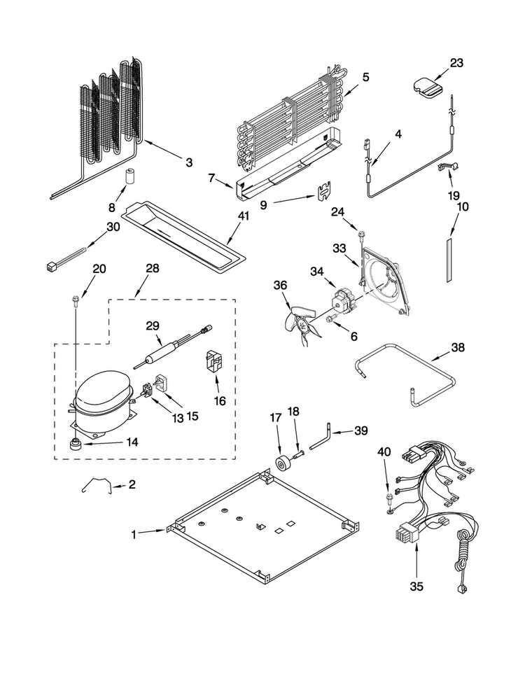 Unit Parts Diagram and Parts List for A2RXNMFWS02  Amana Refrigerator