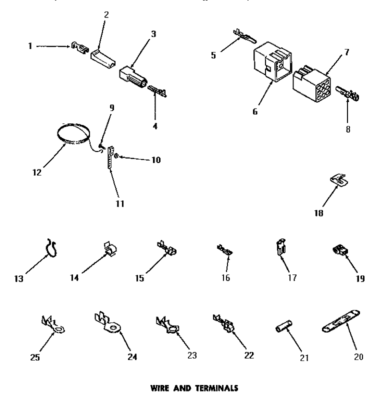 WIRE & TERMINALS Diagram and Parts List for DE9021  Speed Queen Dryer