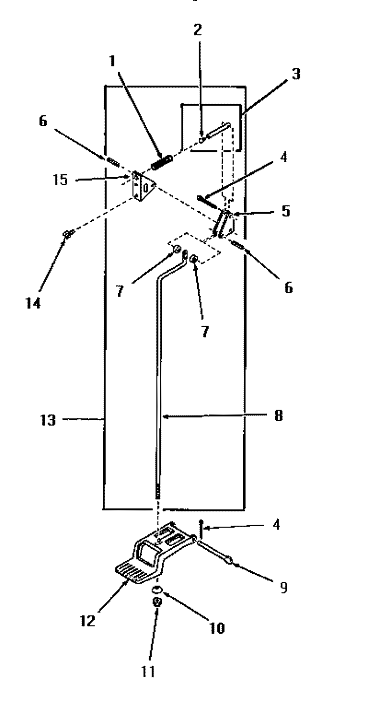 DOOR RELEASE Diagram and Parts List for DG6241  Speed Queen Dryer