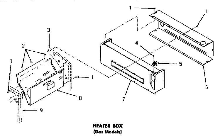 HEATER BOX Diagram and Parts List for DG6241  Speed Queen Dryer