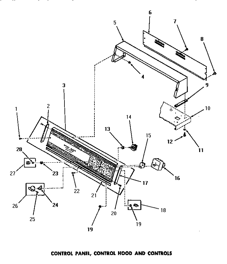 CONTROL PANEL, CONTROL HOOD & CONTROLS Diagram and Parts List for DE3670  Speed Queen Dryer