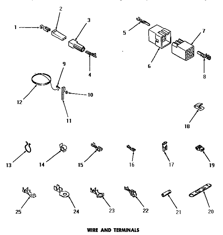 WIRE & TERMINALS Diagram and Parts List for DE6051  Speed Queen Dryer