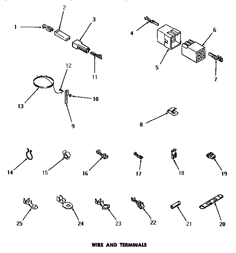 WIRE & TERMINALS Diagram and Parts List for DG6161  Speed Queen Dryer