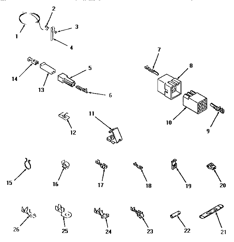 WIRE AND TERMINALS Diagram and Parts List for FE9021  Speed Queen Dryer