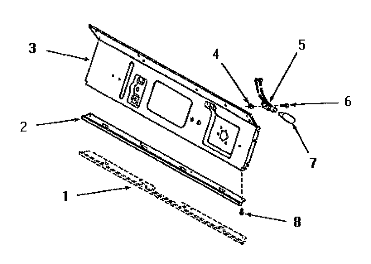 PANEL SUPPORT PLATE AND BULB Diagram and Parts List for FE6171  Speed Queen Dryer