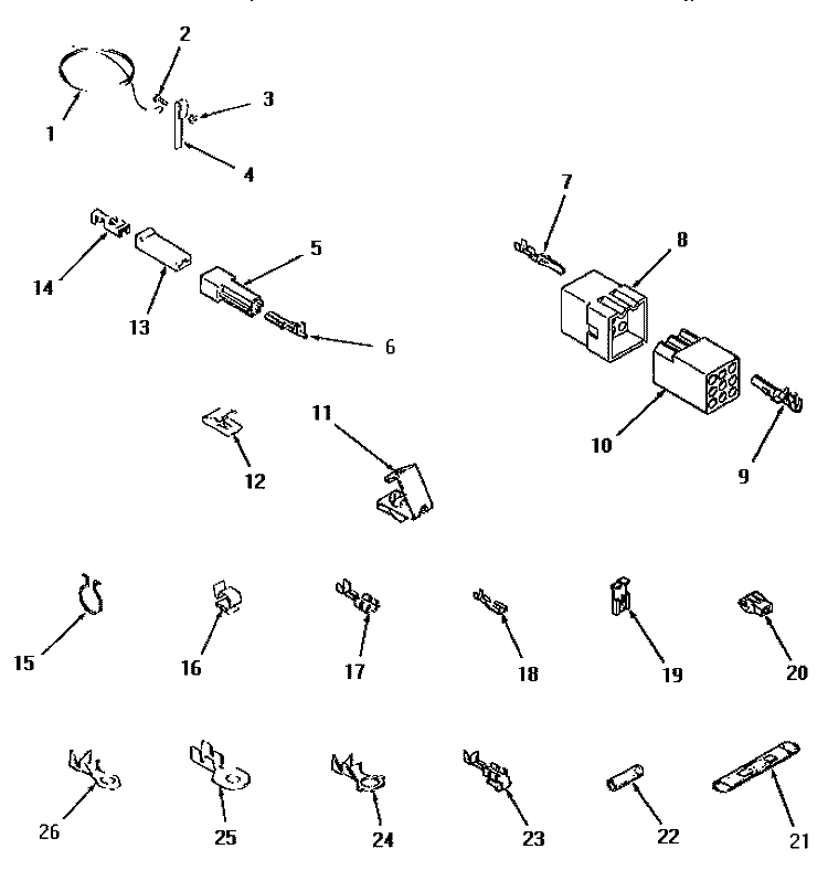 WIRE AND TERMINALS Diagram and Parts List for FE6231  Speed Queen Dryer
