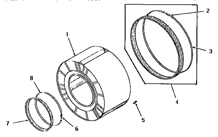 CLOTHES DRUM Diagram and Parts List for FE6030  Speed Queen Dryer