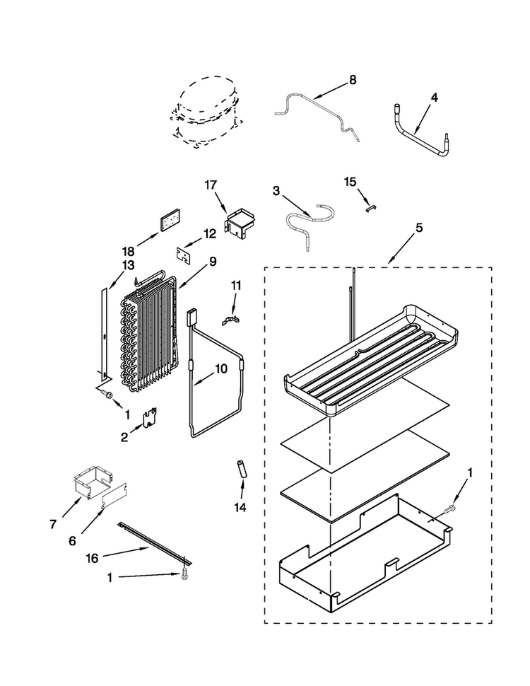 Lower Unit And Tube Parts Diagram and Parts List for JS48NXFXDW03  Jenn-Air Refrigerator