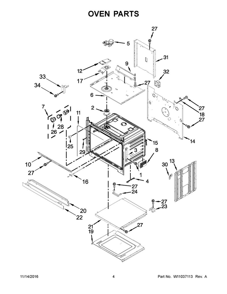 Oven Parts Diagram and Parts List for MEW9530FZ02  Maytag Wall Oven