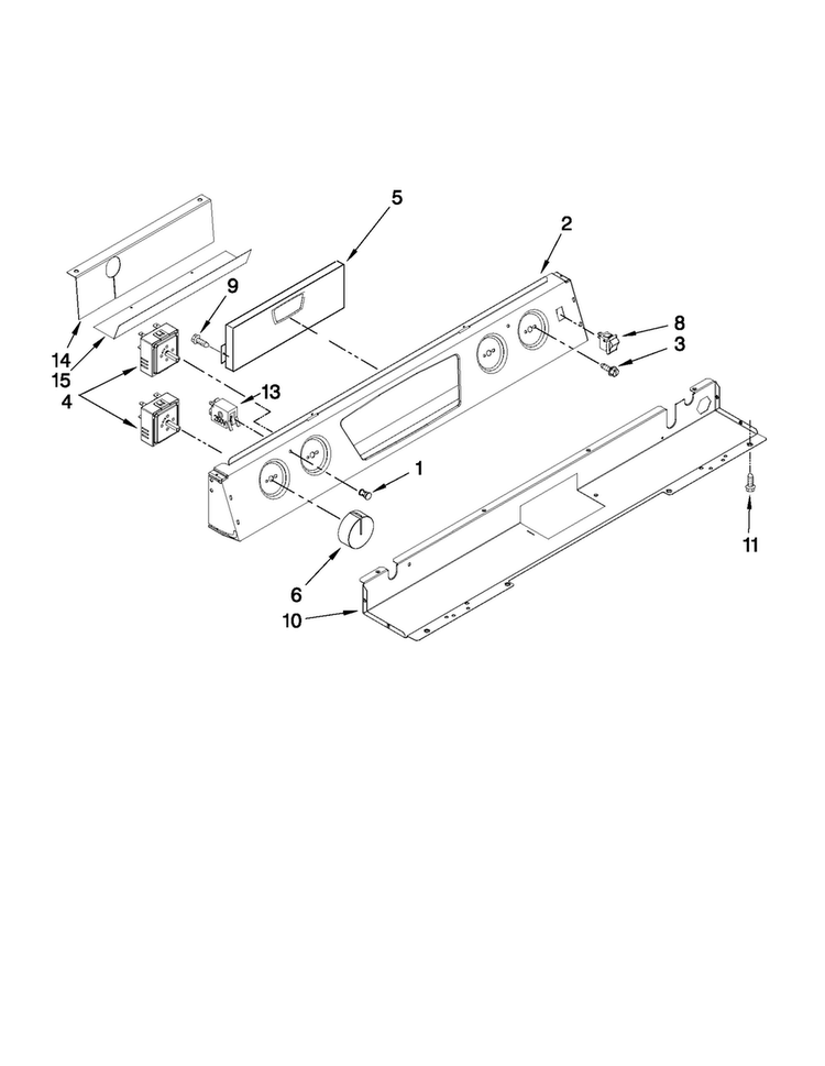 Control Panel Parts Diagram and Parts List for JES8860CCS01  Jenn-Air Range