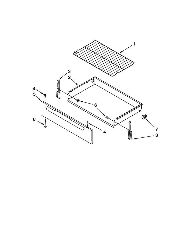 Drawer & Broiler Parts Diagram and Parts List for AER5844VCS0  Amana Range
