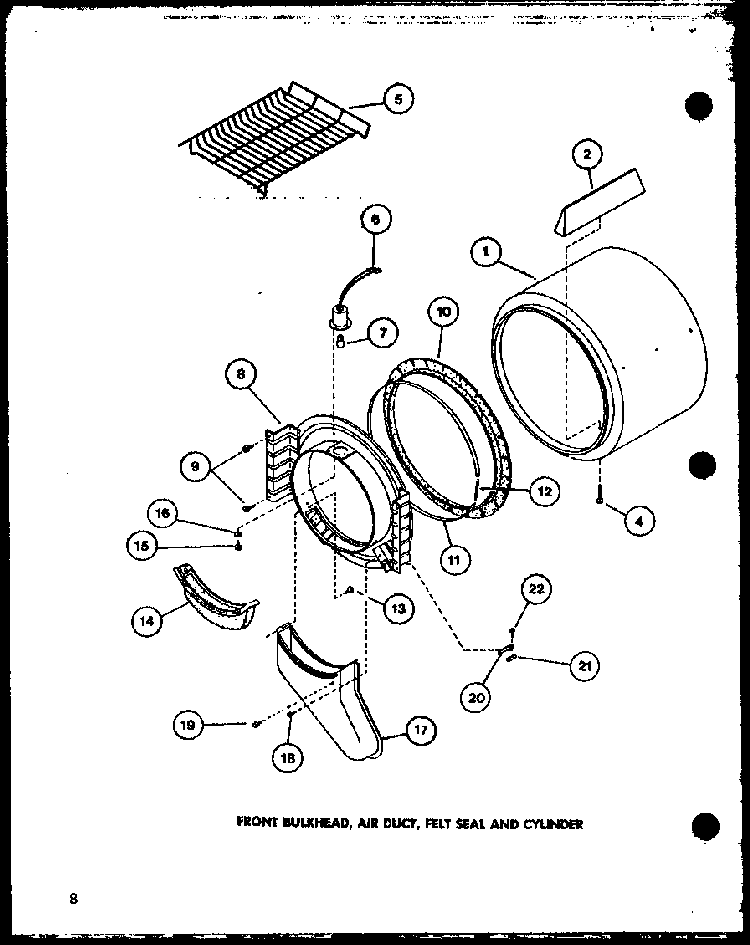 Section 10 Diagram and Parts List for LG2902 P7804817W Amana Dryer