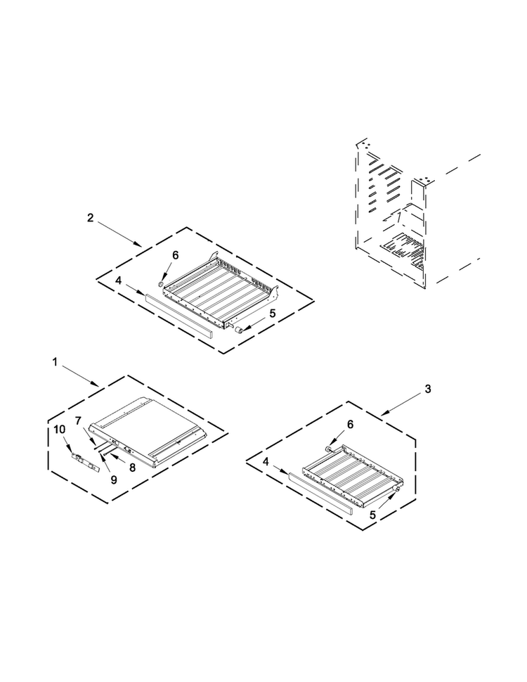 Shelf Parts Diagram and Parts List for JUW24FLARS00  Jenn-Air Wine and Beverage Cooler