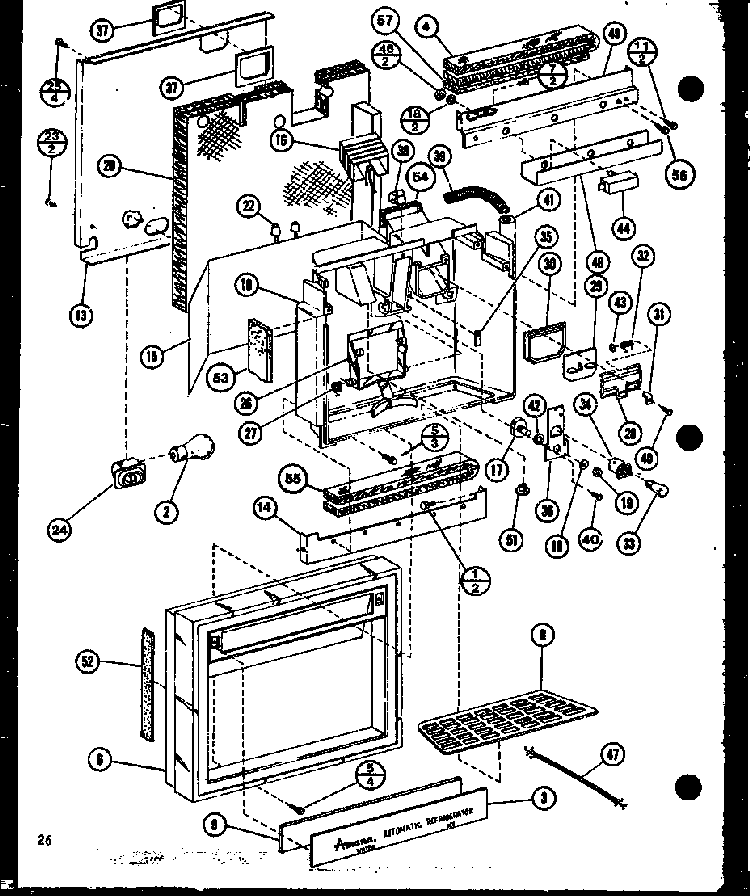 Insullation Diagram and Parts List for SRI19GL-P7745504WL  Amana Refrigerator