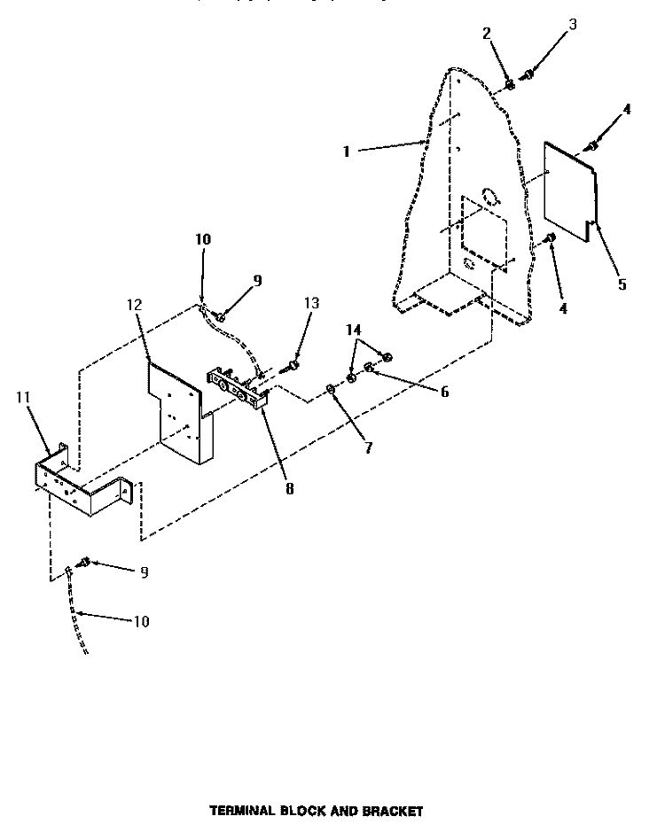 TERMINAL BLOCK & BRACKET Diagram and Parts List for UE8230  Speed Queen Washer Dryer Combo