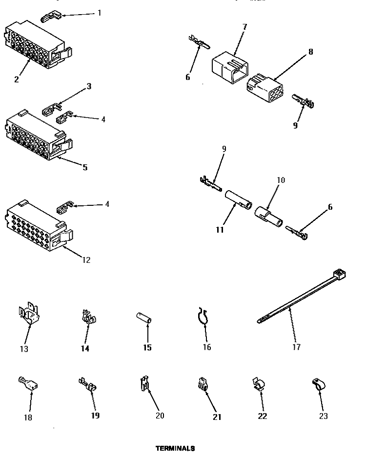 TERMINALS (WASHER) Diagram and Parts List for UG8290  Speed Queen Washer Dryer Combo