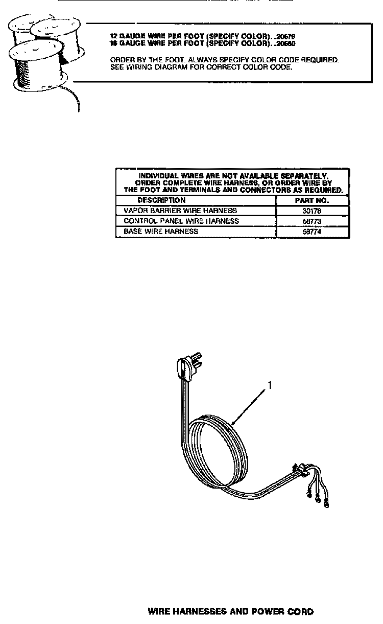 WIRE HARNESSES & POWER CORD (DRYER) Diagram and Parts List for UG8290  Speed Queen Washer Dryer Combo
