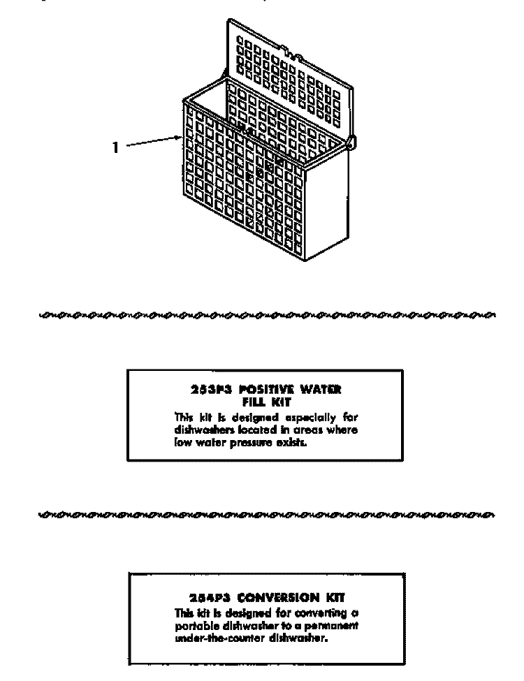 ACCESSORY KITS Diagram and Parts List for DC5710  Speed Queen Dishwasher