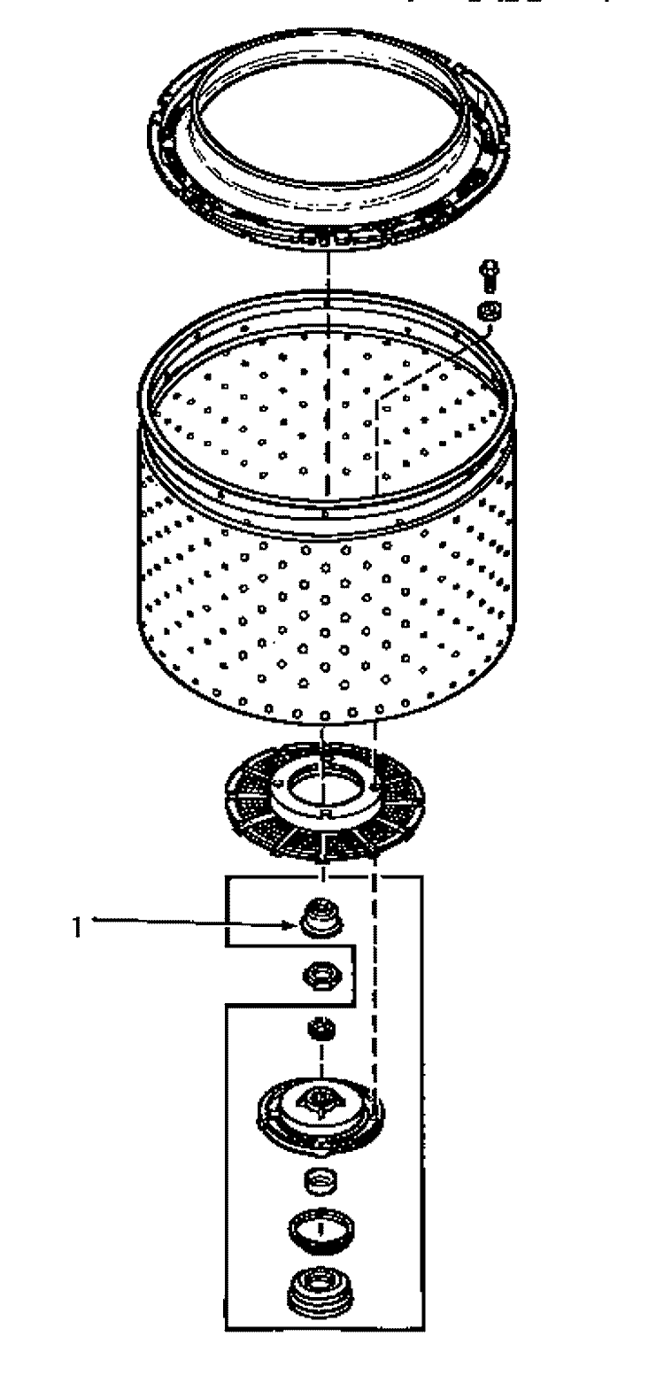 TRANSMISSION TUBE SEAL (CHANGE) Diagram and Parts List for AA8431  Amana Washer