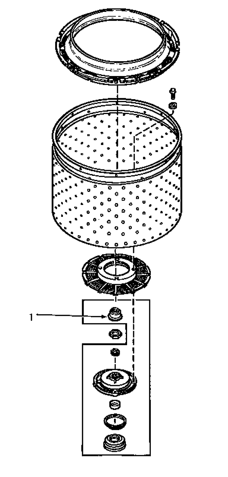 HUB AND TRANSMISSION TUBE SEAL (CHANGE) Diagram and Parts List for AA5421  Amana Washer