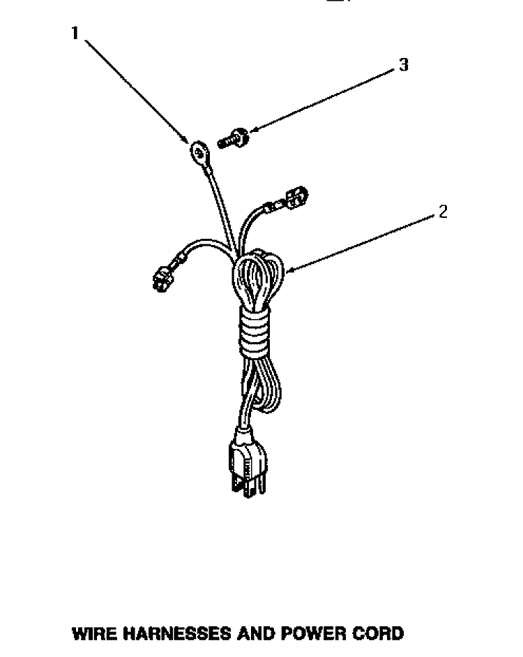 WIRE HARNESSES & POWER CORD Diagram and Parts List for AA5421  Amana Washer