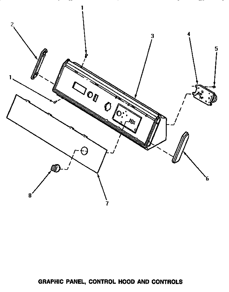 GRAPHIC PANEL, CONTROL HOOD & CONTROLS Diagram and Parts List for NG2119  Speed Queen Dryer