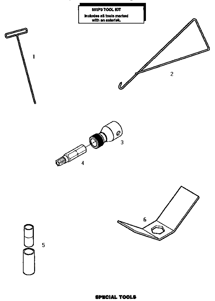 SPECIAL TOOLS Diagram and Parts List for AWM373W  Amana Washer