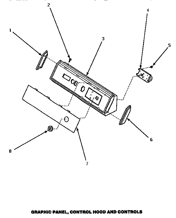 GRAPHIC PANEL, CONTROL HOOD & CONTROLS Diagram and Parts List for AEM197  Speed Queen Dryer