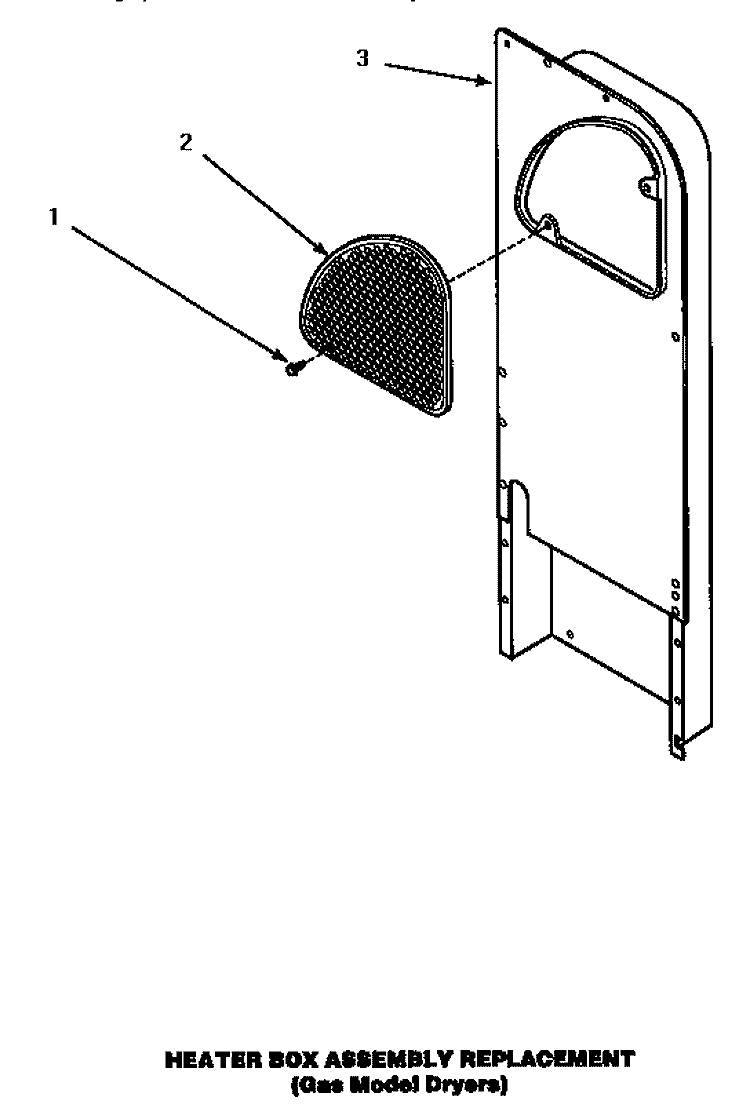 HEATER BOX ASSY (REPLACEMENT) Diagram and Parts List for AGM399  Speed Queen Dryer
