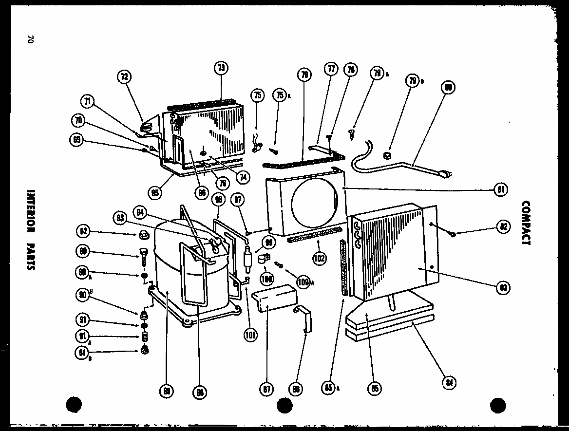 Interior Parts (11-5g/p54390-70r) (11-5j/p54390-70r) (11-5gh/p54390-72r) Diagram and Parts List for 11-2JM P54336-36R Amana Air Conditioner