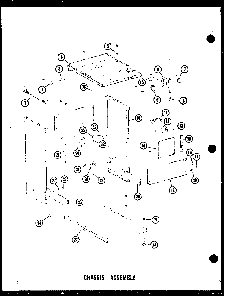 CHASSIS ASSY Diagram and Parts List for ESMC-1-A P1801115T A Maytag Trash Compactor