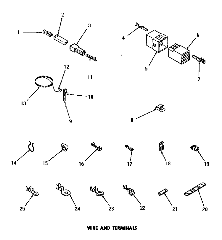 WIRE TERMINALS Diagram and Parts List for DG3331  Speed Queen Dryer