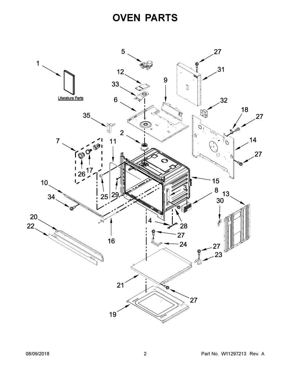 Oven Parts Diagram and Parts List for AWO6317SFB02  Maytag Wall Oven