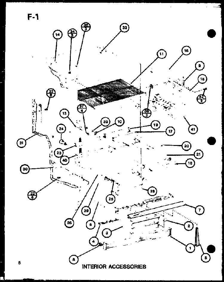 Interior Accessories Diagram and Parts List for TC18GG-P75535-11W  Amana Refrigerator