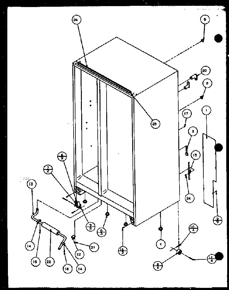Section 3 Diagram and Parts List for SDB20H-P7836031W  Amana Refrigerator