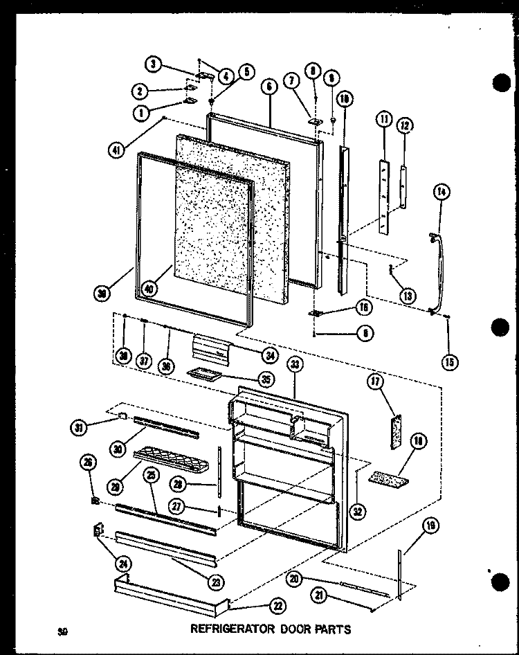 REF DOOR PARTS Diagram and Parts List for BC20N P602356W Amana Refrigerator