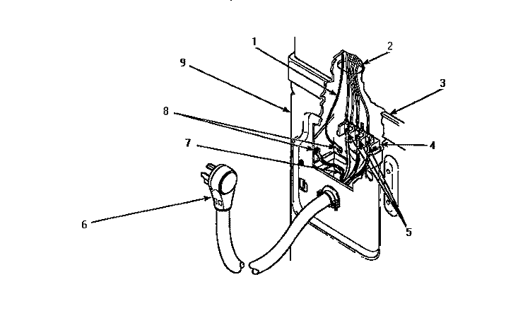 POWER CORD Diagram and Parts List for CE8507W P1163609W W Amana Dryer