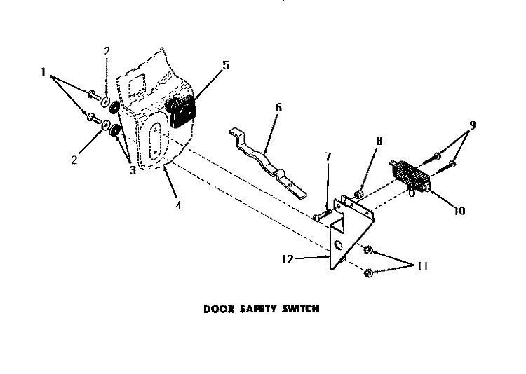 DOOR SAFETY SWITCH Diagram and Parts List for DA6223  Amana Washer