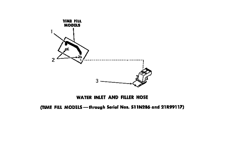 WATER INLET & FILLER HOSE Diagram and Parts List for DA6073  Amana Washer