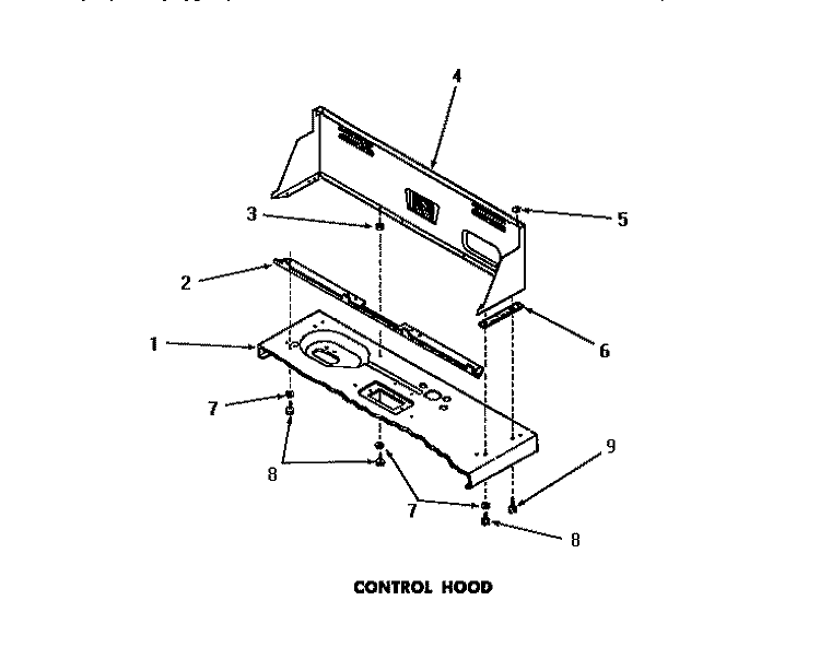 CONTROL HOOD Diagram and Parts List for DA9011  Speed Queen Washer