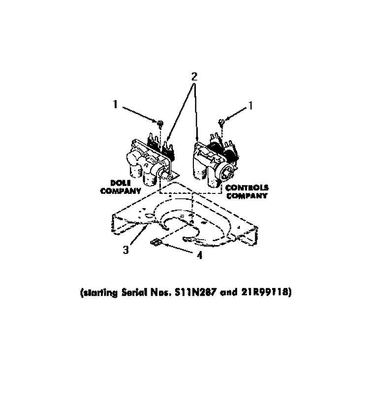 MIXING VALVES Diagram and Parts List for DA9101  Speed Queen Washer