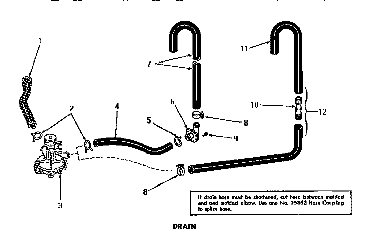 DRAIN Diagram and Parts List for DA9101  Speed Queen Washer