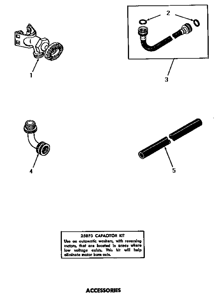 ACCESSORIES Diagram and Parts List for DA9101  Speed Queen Washer