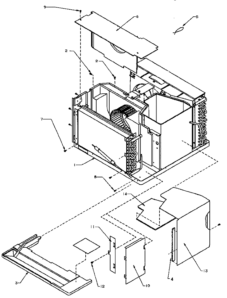 MISCELLANEOUS CHASSIS ASSY PARTS Diagram and Parts List for 18QZ33TB P1200802R Amana Air Conditioner