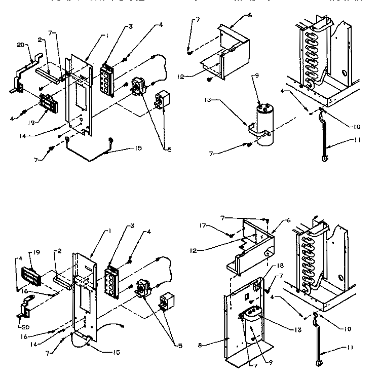 CONTROL PANEL & ELECTRICAL PARTS Diagram and Parts List for 12QZ22TB P1200902R Amana Air Conditioner