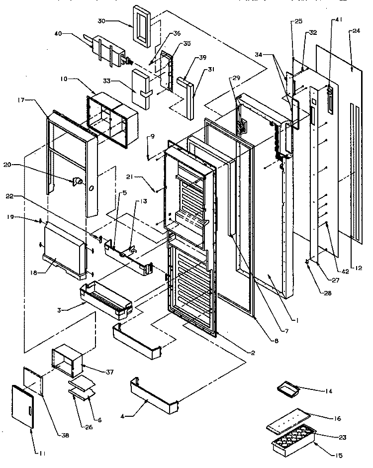 REF DOOR Diagram and Parts List for GRI2001W P1168202W W Amana Refrigerator