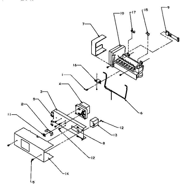 ICE MAKER Diagram and Parts List for GRH2402SW P1168104W W Amana Refrigerator