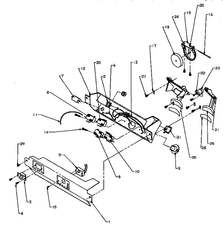 ICE AND WATER CAVITY Diagram and Parts List for SXD22Q2L P1181308W L Amana Refrigerator