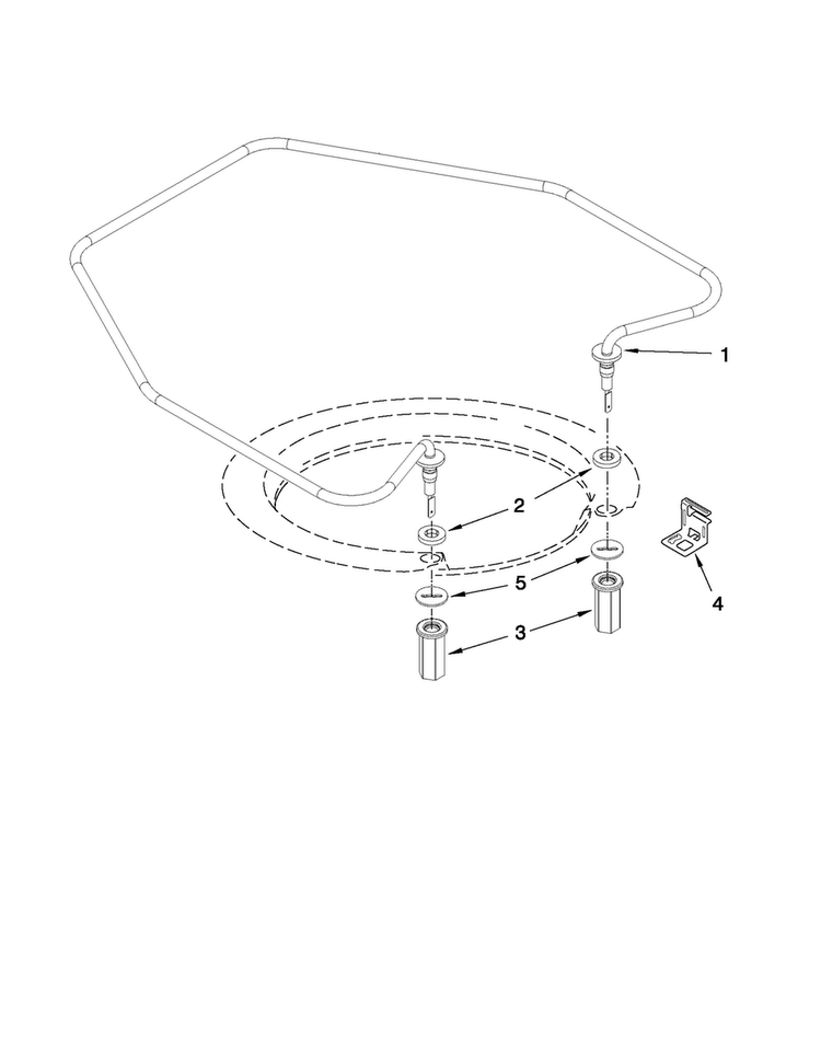 Heater Parts Diagram and Parts List for ADB1600AWS4  Amana Dishwasher